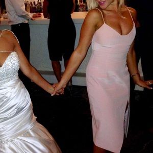 Midi dress with slit